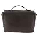 Salvatore Ferragamo Hand Bag Leather Brown Gold Auth ka3448-2