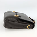 Salvatore Ferragamo Hand Bag Leather Brown Gold Auth ka3448-4