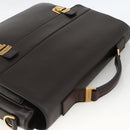 Salvatore Ferragamo Hand Bag Leather Brown Gold Auth ka3448-6