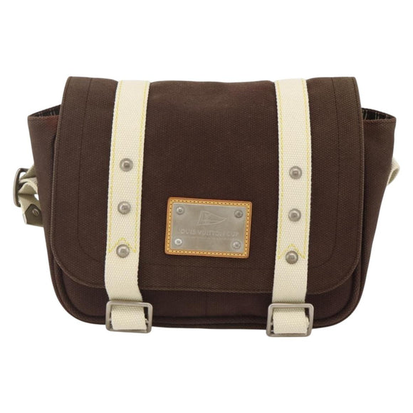 LOUIS VUITTON Antigua Buzzus PM Shoulder Bag Brown M40080 LV Auth ka3449A