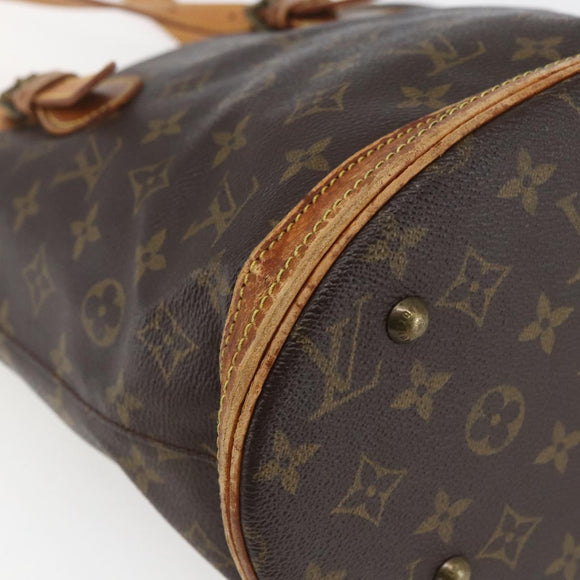 LOUIS VUITTON Monogram Bucket PM Shoulder Bag M42238 LV Auth ka345