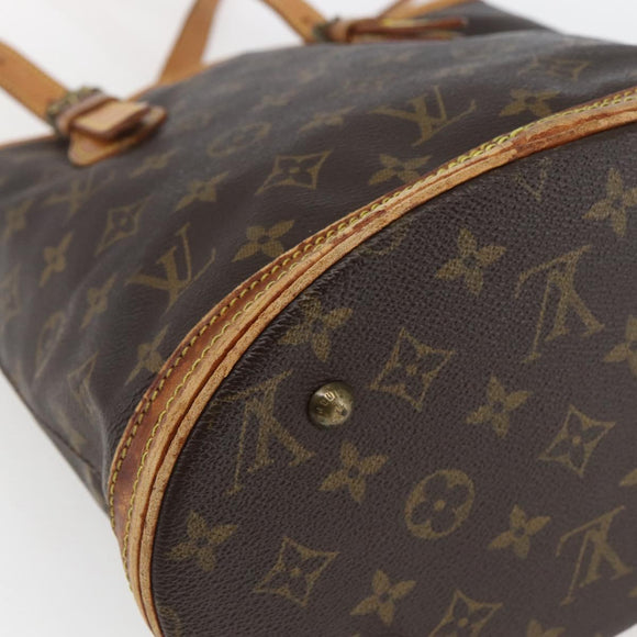 LOUIS VUITTON Monogram Bucket PM Shoulder Bag M42238 LV Auth ka345