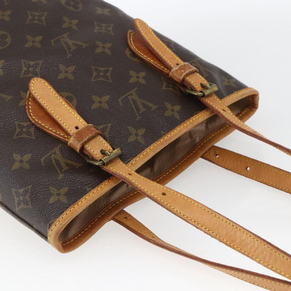 LOUIS VUITTON Monogram Bucket PM Shoulder Bag M42238 LV Auth ka345