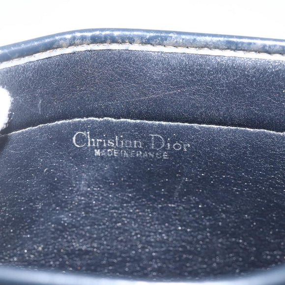 Christian Dior Trotter Canvas Clutch Bag Navy Gold Auth ka3452