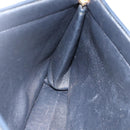 Christian Dior Trotter Canvas Clutch Bag Navy Gold Auth ka3452-12
