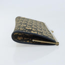 Christian Dior Trotter Canvas Clutch Bag Navy Gold Auth ka3453-3