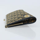 Christian Dior Trotter Canvas Clutch Bag Navy Gold Auth ka3453-4