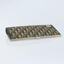 Christian Dior Trotter Canvas Clutch Bag Navy Gold Auth ka3453-5