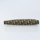 Christian Dior Trotter Canvas Clutch Bag Navy Gold Auth ka3453-6