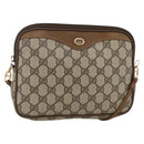 GUCCI GG Supreme Shoulder Bag PVC Beige Gold 116 02 068 Auth ka3454-1
