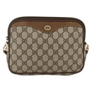 GUCCI GG Supreme Shoulder Bag PVC Beige Gold 116 02 068 Auth ka3454-2