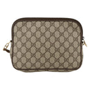 GUCCI GG Supreme Shoulder Bag PVC Beige Gold 116 02 068 Auth ka3454-3