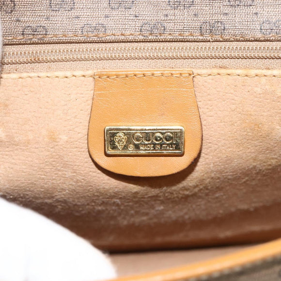 GUCCI Micro GG Supreme Shoulder Bag PVC Beige Gold 001 904 0915 Auth ka3456