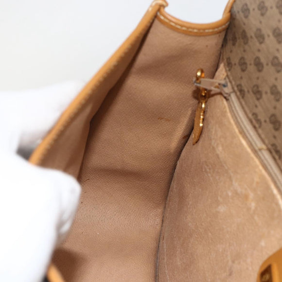 GUCCI Micro GG Supreme Shoulder Bag PVC Beige Gold 001 904 0915 Auth ka3456