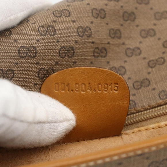 GUCCI Micro GG Supreme Shoulder Bag PVC Beige Gold 001 904 0915 Auth ka3456
