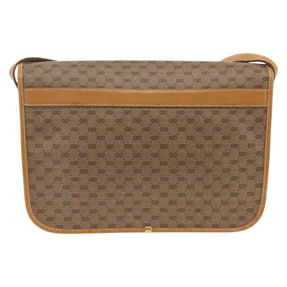 GUCCI Micro GG Supreme Shoulder Bag PVC Beige Gold 001 904 0915 Auth ka3456