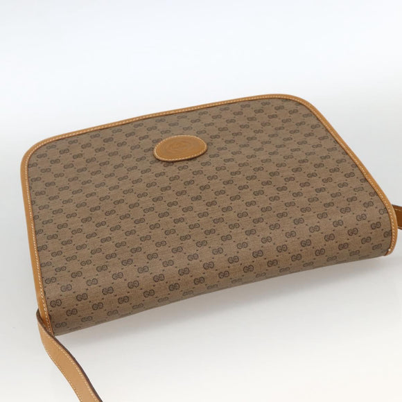 GUCCI Micro GG Supreme Shoulder Bag PVC Beige Gold 001 904 0915 Auth ka3456