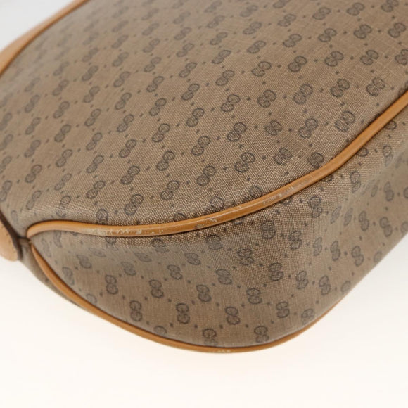 GUCCI Micro GG Supreme Shoulder Bag PVC Beige Gold 007 87 0096 Auth ka3457