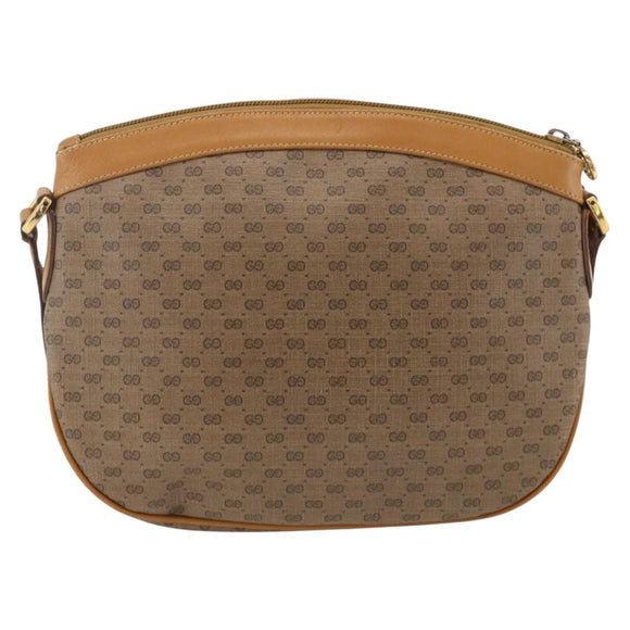 GUCCI Micro GG Supreme Shoulder Bag PVC Beige Gold 007 87 0096 Auth ka3457
