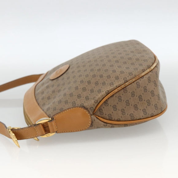 GUCCI Micro GG Supreme Shoulder Bag PVC Beige Gold 007 87 0096 Auth ka3457