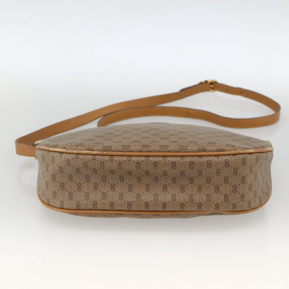 GUCCI Micro GG Supreme Shoulder Bag PVC Beige Gold 007 87 0096 Auth ka3457