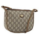 GUCCI GG Plus Supreme Shoulder Bag PVC Beige Gold Auth ka3460-1