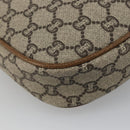 GUCCI GG Plus Supreme Shoulder Bag PVC Beige Gold Auth ka3460-11