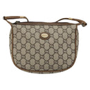 GUCCI GG Plus Supreme Shoulder Bag PVC Beige Gold Auth ka3460-2