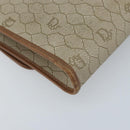 Christian Dior Honeycomb Canvas Chain Shoulder Bag PVC Beige Gold Auth ka3461-16