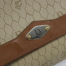 Christian Dior Honeycomb Canvas Chain Shoulder Bag PVC Beige Gold Auth ka3461-17