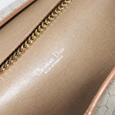 Christian Dior Honeycomb Canvas Chain Shoulder Bag PVC Beige Gold Auth ka3461-11