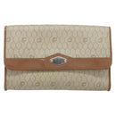 Christian Dior Honeycomb Canvas Chain Shoulder Bag PVC Beige Gold Auth ka3461-13