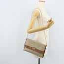 Christian Dior Honeycomb Canvas Chain Shoulder Bag PVC Beige Gold Auth ka3461-21