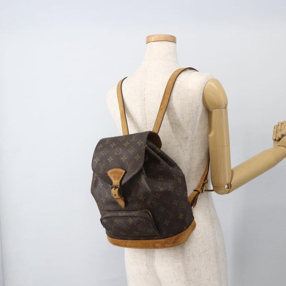 LOUIS VUITTON Monogram Montsouris MM Rugzak M51136 LV Auth ka3465