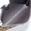 Christian Dior Trotter Canvas Chain Shoulder Bag Brown Gold Auth ka3467-12