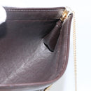 Christian Dior Trotter Canvas Chain Shoulder Bag Brown Gold Auth ka3467-17