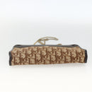 Christian Dior Trotter Canvas Chain Shoulder Bag Brown Gold Auth ka3467-5
