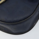 Christian Dior Trotter Canvas Shoulder Bag PVC Navy Gold Auth ka3468A-14