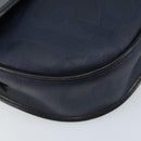 Christian Dior Trotter Canvas Shoulder Bag PVC Navy Gold Auth ka3468A-15