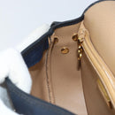 Christian Dior Trotter Canvas Shoulder Bag PVC Navy Gold Auth ka3468A-20