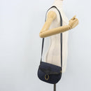 Christian Dior Trotter Canvas Shoulder Bag PVC Navy Gold Auth ka3468A-23