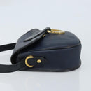 Christian Dior Trotter Canvas Shoulder Bag PVC Navy Gold Auth ka3468A-4
