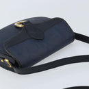 Christian Dior Trotter Canvas Shoulder Bag PVC Navy Gold Auth ka3468A-6