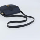 Christian Dior Trotter Canvas Shoulder Bag PVC Navy Gold Auth ka3468A-7