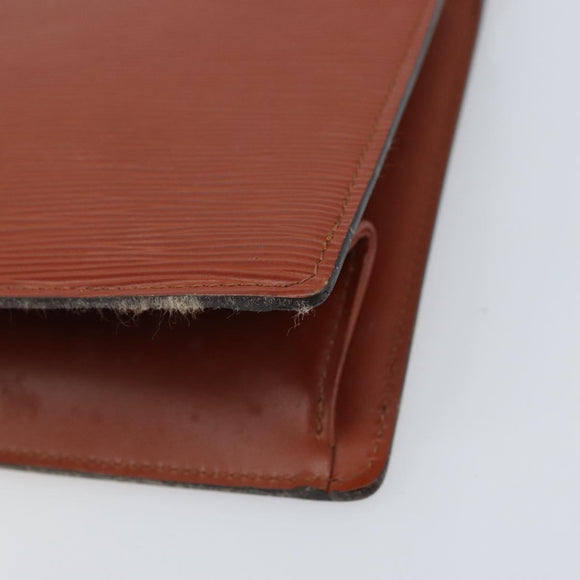 LOUIS VUITTON Epi Trousse Crete Pouch Brown M48403 LV Auth ka3472