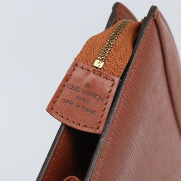 LOUIS VUITTON Epi Trousse Crete Pouch Brown M48403 LV Auth ka3472