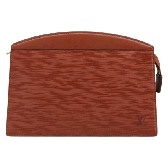 LOUIS VUITTON Epi Trousse Crete Pouch Brown M48403 LV Auth ka3472