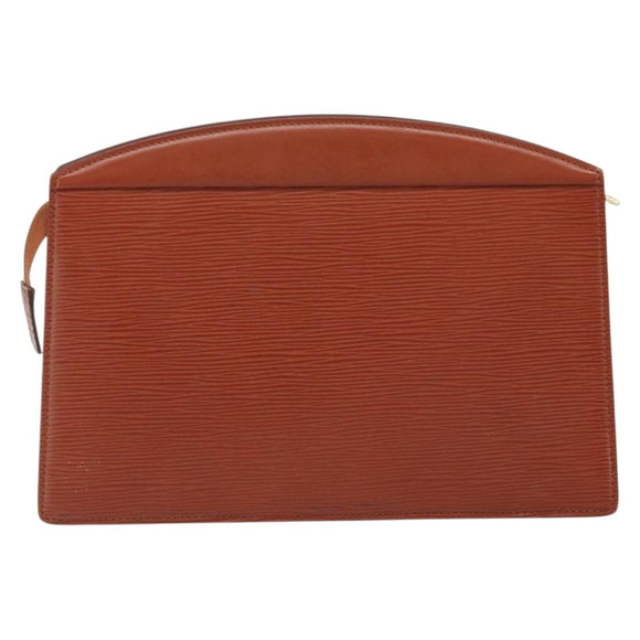 LOUIS VUITTON Epi Trousse Crete Pouch Brown M48403 LV Auth ka3472