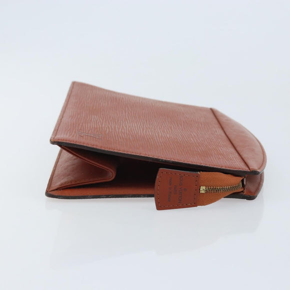 LOUIS VUITTON Epi Trousse Crete Pouch Brown M48403 LV Auth ka3472