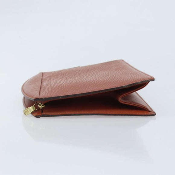 LOUIS VUITTON Epi Trousse Crete Pouch Brown M48403 LV Auth ka3472